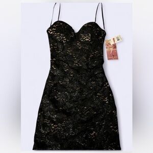 Emerald Sundae Black Sequin Mini Dress